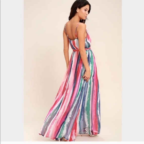 BB Dakota Joyner Watercolor Maxi Dress sz XS - Picture 2 of 6